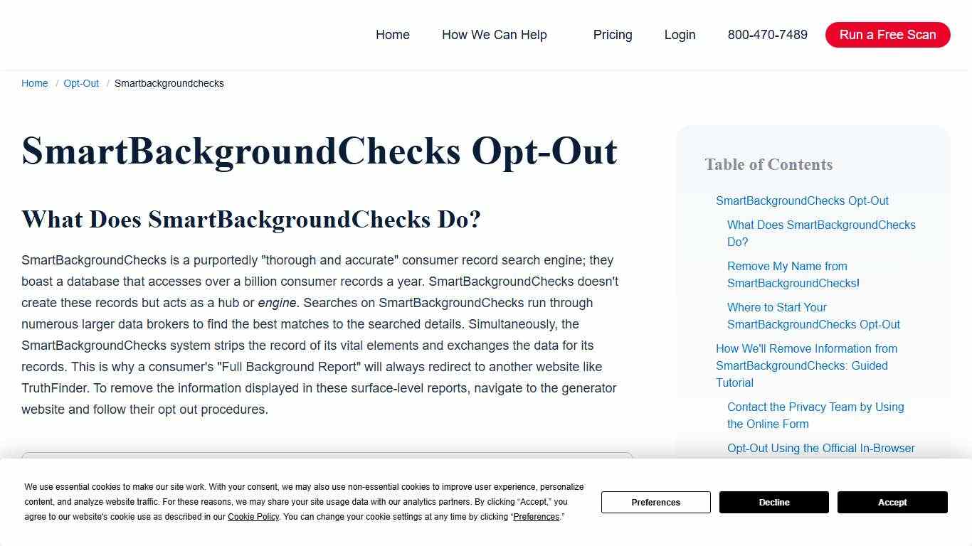 Opt-Out of SmartBackgroundChecks and Remove My Information