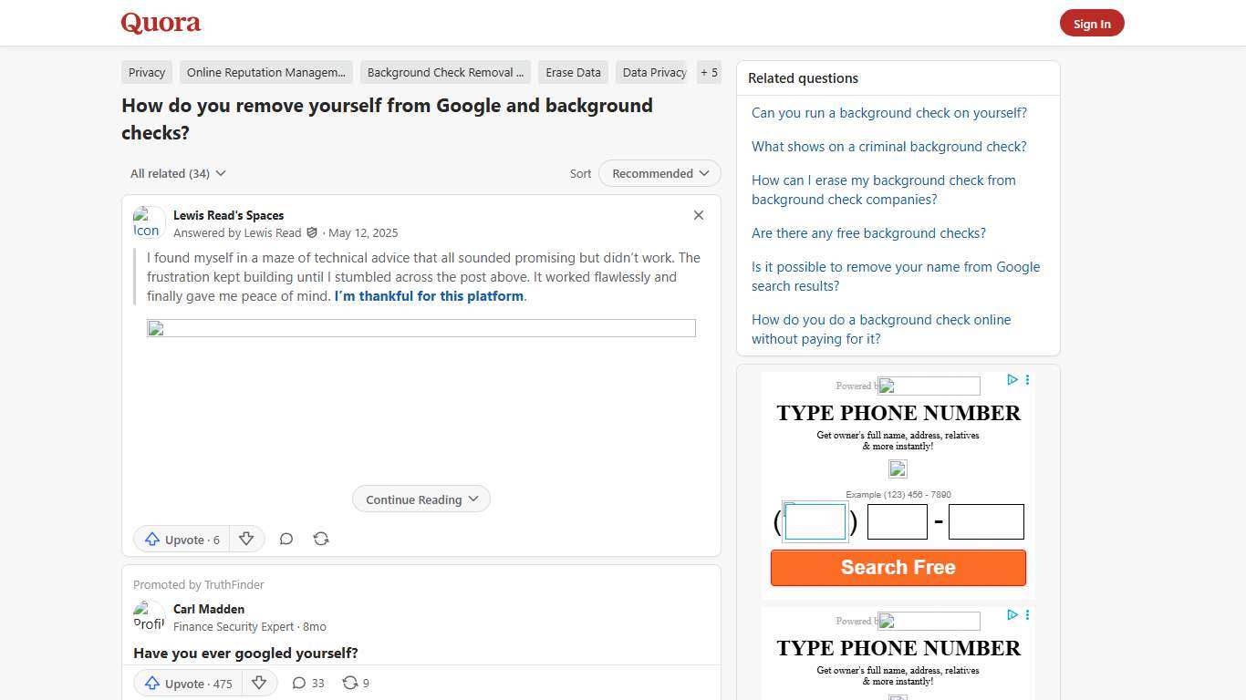 How to remove yourself from Google and background checks - Quora