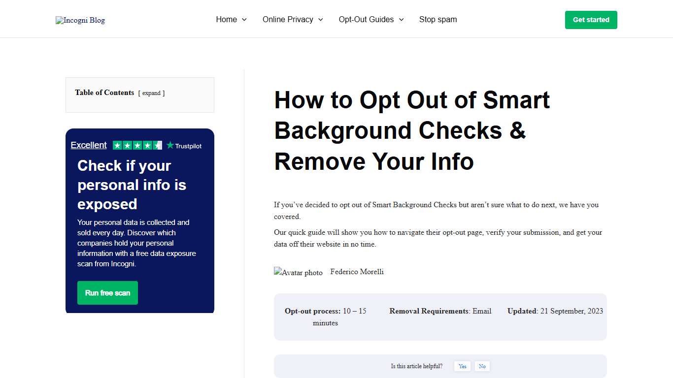 How to Opt Out of Smart Background Checks & Remove Your Info [2026] Incogni